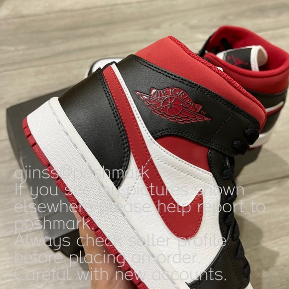 Air Jordan 1 Mid Gym Red Men’s - Picture 4 of 8